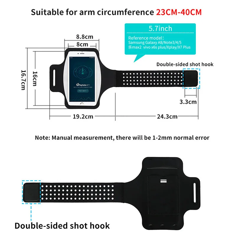  HAISSKY Sport Running Armbands Case For iPhone XS XR X 7 8 6s Plus 11 Pro Max Xiaomi Arm Bag On Han - 32922105056