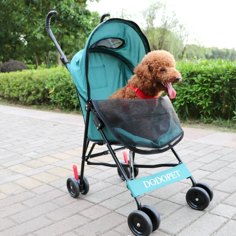 

Quick Folding Four Wheels Pet Puppy Dog Cat Foldable Stroller Carrier Dogs Havy Durty Folding Cart Easy Walk for Jogger Travel