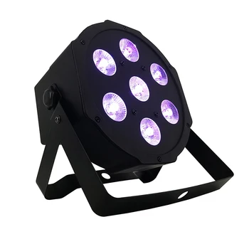 

DMX Control LED Par 7x18W RGBWA UV 6IN1 Luxury DMX 9 Channels LED Flat Par Light 7X12W Led Flat Par Party DJ Disco Light