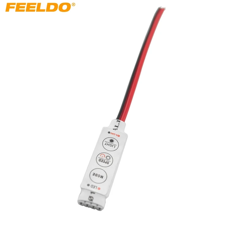

FEELDO 1PC DC5V~24V 4Pin-LED Strip Flasher Module Flash Strobe Controller With 5.5mm/2.1mm DC Female Power Adapter #FD-3907