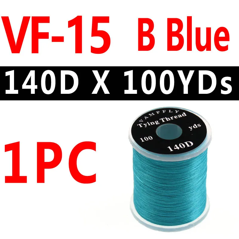 Wifreo 140D 100yds супер зубная нить, материал для завязывания мушек, форель, бас, муха, нить для тела со стандартной Бобиной, красный, оливковый, красный, серый и т. Д - Цвет: VF-15 1PC