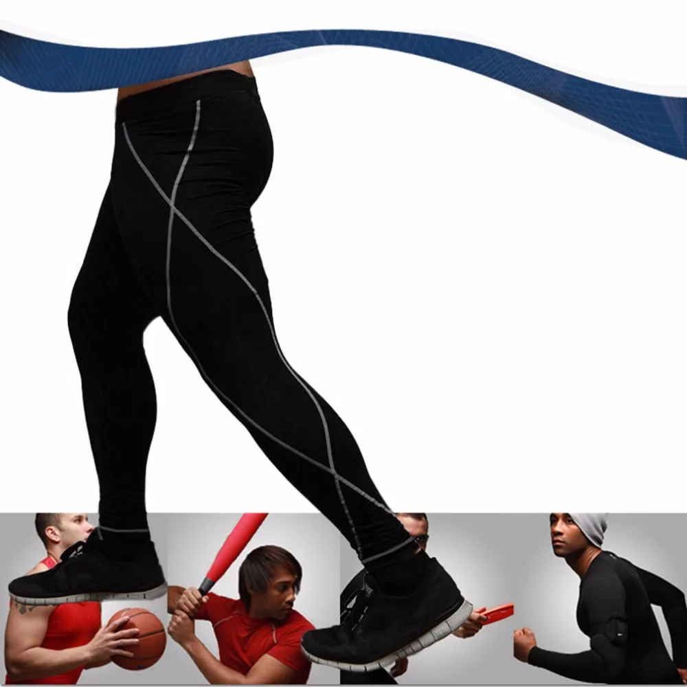 Мышцы мужские спортивные плотно облегающие тонкие Для Бега Спортзала фитнеса с перламутровым корпусом термо под брюки бегунов быстросохнущие