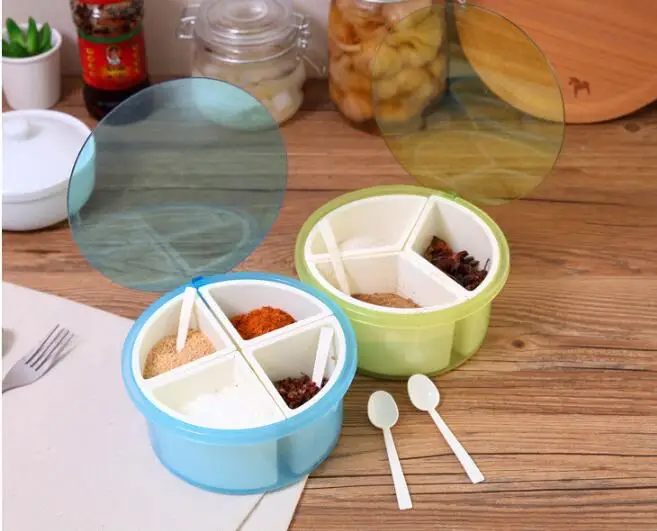 1PC Spice Jar Seasoning Can Sugar Bowl Transparent Lid Box Kitchen Tool Salt Condiment Cruet Storage LF 115 | Дом и сад