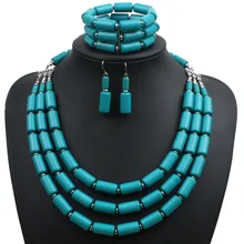 Strand joyería conjunto moda collar de cuentas de acrílico pulsera mujeres del pendiente de declaración collar de áfrica sistemas de la joyería y más 6630 Unidades