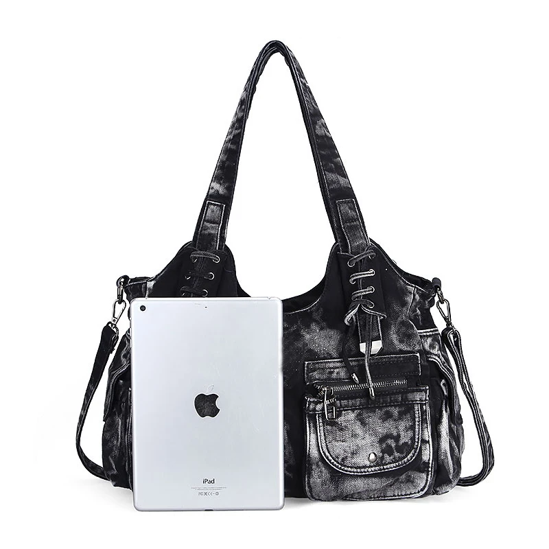 Fanous Брендовая женская сумка, джинсовая сумка-тоут, женские классические сумки на плечо, женские сумки, сумка-мессенджер