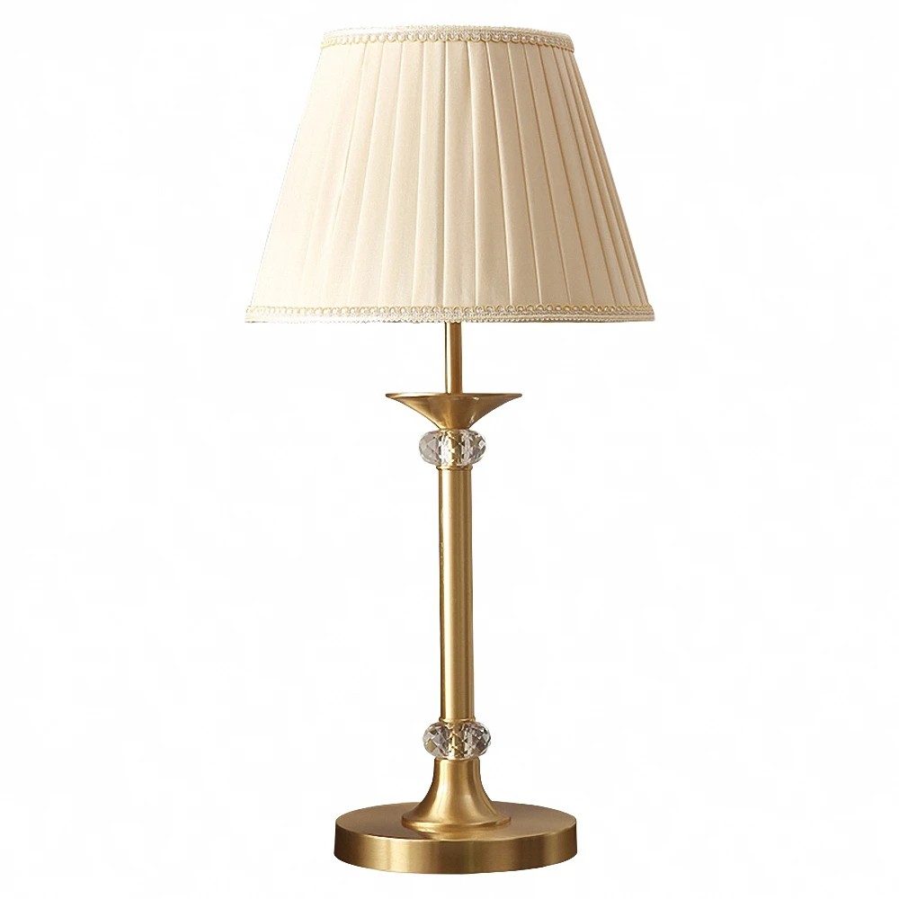 

Copper Desk Lamps Nordic style luminaria Simple led lights for home E27 Bulb cloth led lights for home table lamps for bedroom