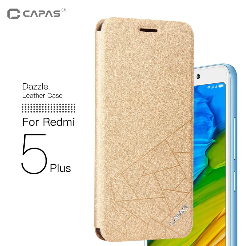 Умный чехол для Redmi 5 Plus с откидной подставкой из искусственной кожи Xiaomi Note Индия