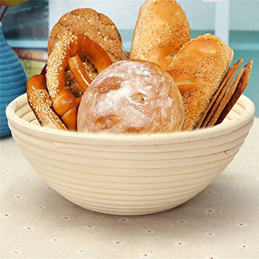 Bread Breakers Round Banneton Proofing Basket French Style Artisan Bread Bakery Basket Free liner