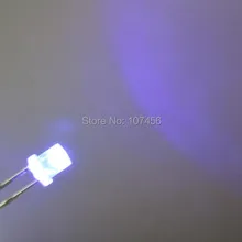 100 шт 3 мм Ультра яркий светодиодный, 3 мм плоский верх фиолетовый, 3 мм для 100 бесплатных резисторов 3 мм светоизлучающий диод 3 мм Большой/широкоугольный УФ светодиодный