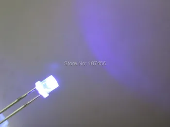 

100pcs 3mm Ultra Bright LED,3mm flat top purple,3mm for 100 free resistors 3mm light-emitting diode 3mm big/wide angle uv led