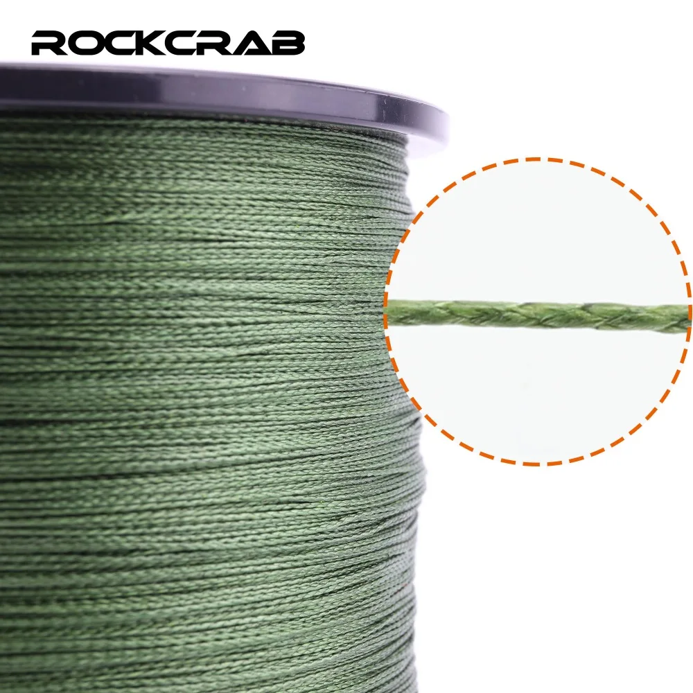 RockCrab الافعى X4 سلسلة 1000 M 1093 ياردة 8-66LB 4 السواحل المتعددة الشعيرات صنارة صيد بولي ايثيلين مجدول العلامة التجارية خيط صنارة الصيد