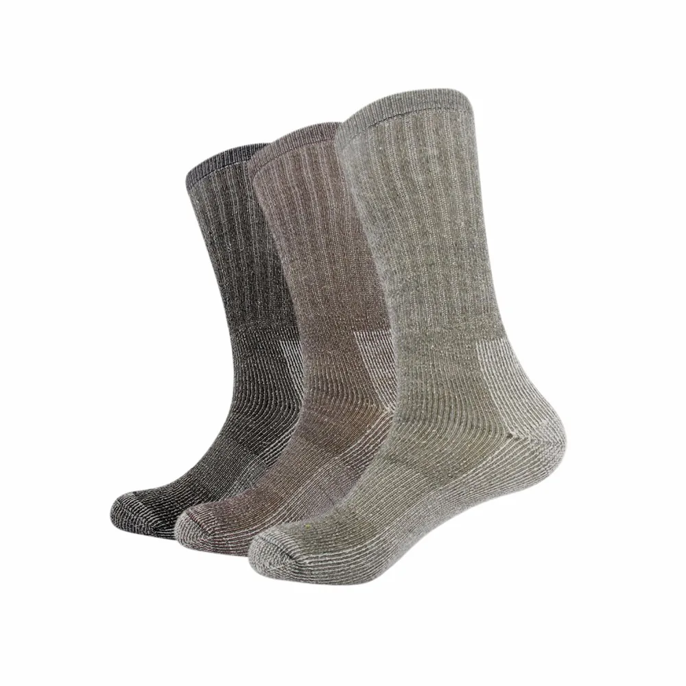 comprar 3 pares saco Vihir Amortecido dos homens De Lã Merino meias De Alta joelho meias de Desporto ao ar livre caminhadas Camping Escalada ciclismo esqui sokcs
