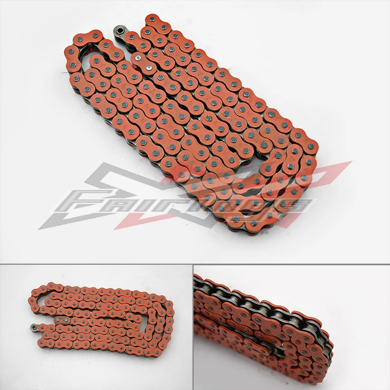 

Motorcycle Parts 520 X 118 LINK ORANGE Z Ring O-Ring CHAIN  520 Pitch O-Ring Chain 118 Links Fit for  KTM EXC SXF XC XCF