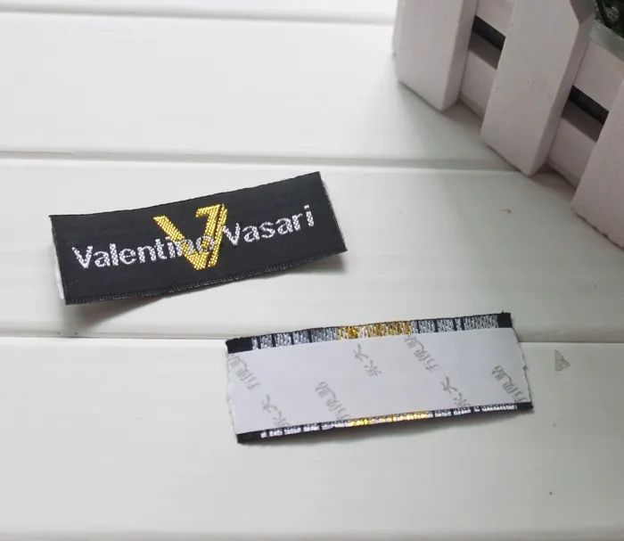 Terug Lijm Geweven Kleding Labels Schil dan Stok Prive Merk Etiketten