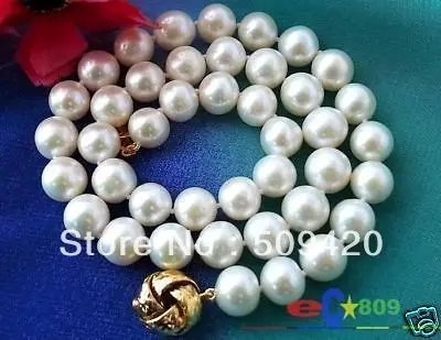 

Free Shipping>>> AAA 17" 11MM WHITE ROUND FW CULTURED PEARL NECKLACEAAA