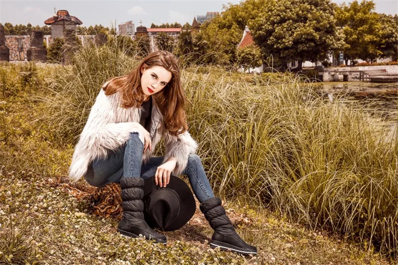 Big Size 35-44 Women's Snow Boots Hot Winter Warm Plush Students Platform Shoes Woman Korean Non-slip Comfortable Mid-calf Boots (16)