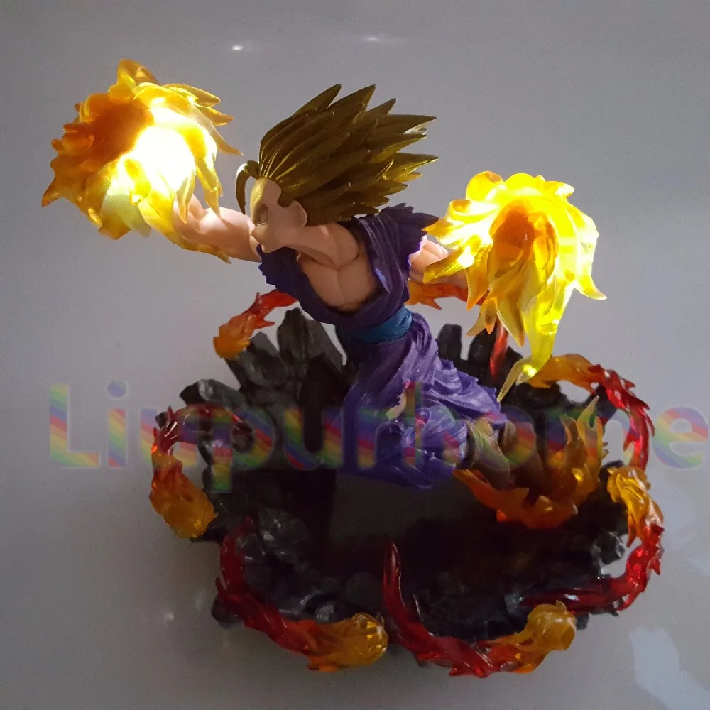 Dragon Ball Z Гохан Супер Saiyan своих кулак Светодиодная лампа настольная лампа аниме Dragon Ball Супер Сын Гохан Декор лампа