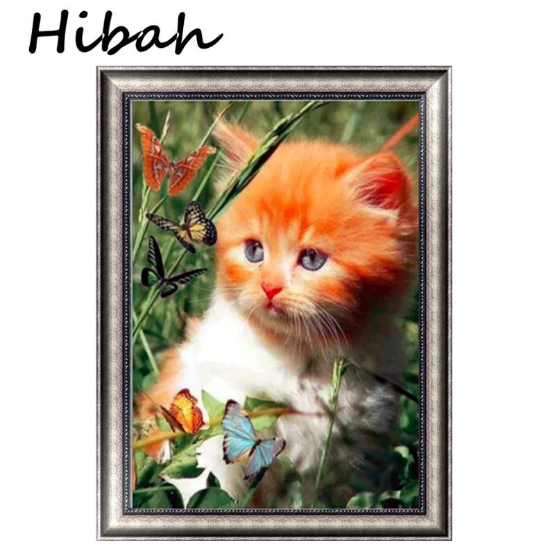 

DIY 5D Diamond Mosaic Cartoon Cat Handmade Diamond Cross Embroidery Set Diamond Embroidery Pattern Rhinestone