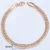 585 Rose Gold Curb Snail Foxtail Venetian Link Chains Bracelets for Women & Men 12