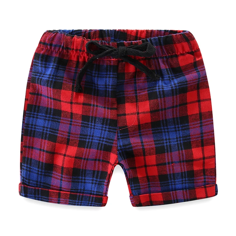 Mudkingdom Children Sets for Boys Sport Suit Summer Plaid Shorts Print T-shirt  Short Sleeve Cotton Causal Fashion Kids Clothes  (22)