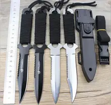 Paratroopers Knife Stainless Steel Diving fixed blade knife Outdoor Survival Camping Pocket Knife Tactical Knife With