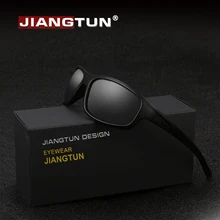 JIANGTUN, спортивные солнцезащитные очки, поляризационные, для мужчин и женщин, фирменный дизайн, для вождения, рыбалки, Полароид, солнцезащитные очки, черная оправа, Oculos De Sol