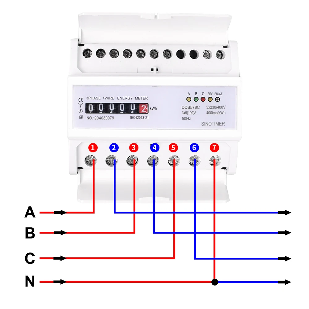 Dds578c 380v 3*5(100) um medidor de energia