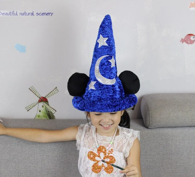 ファンタジアブルーミッキーマウスの帽子ぬいぐるみぬいぐるみ人形コスプレパーティー Toy Plush Doll Plush Toymickey Mouse Fantasia Aliexpress