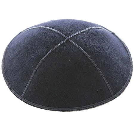 Navy 16 см замша KIPPAH еврейская кипа КОЖА YARMULKE KIPPAH - Цвет: Navy