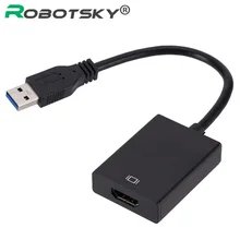 HD 1080P USB 3.0 to HDMI Converter Adapter Cable USB to HDMI External Video Card Multi Monitor Adapter for Windows 7/8/10 Laptop