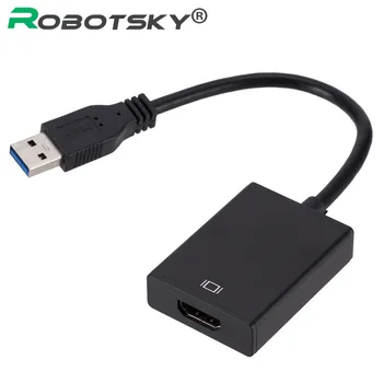 

HD 1080P USB 3.0 to HDMI Converter Adapter Cable USB to HDMI External Video Card Multi Monitor Adapter for Windows 7/8/10 Laptop