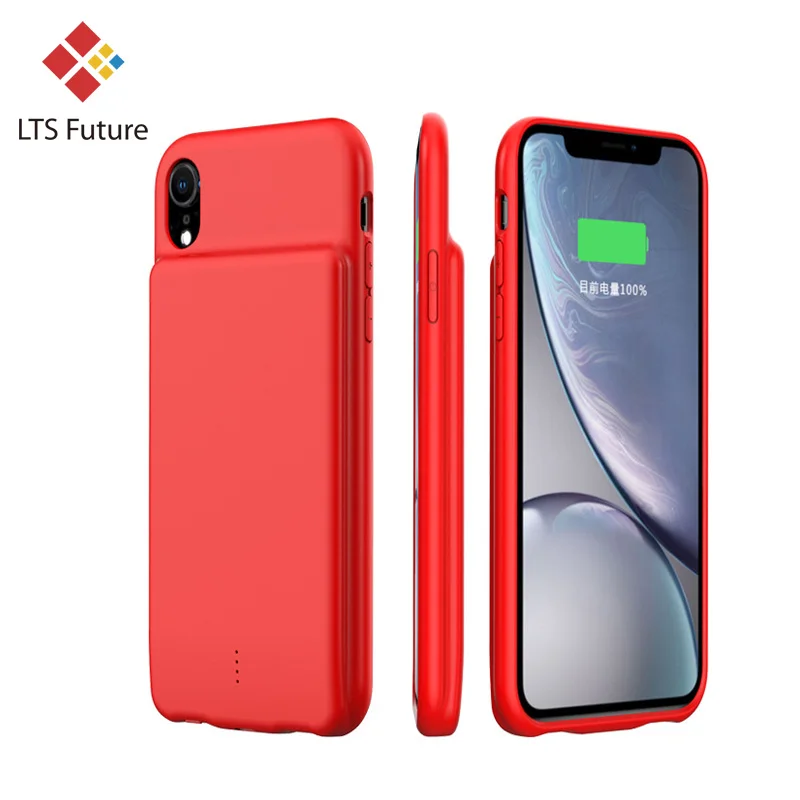 Аккумулятор резервного питания чехол для iPhone XR/Xs Max 5000 мАч батарея чехол для телефона Тонкий высокой емкости портативный - Цвет: Red for iPh XR Max