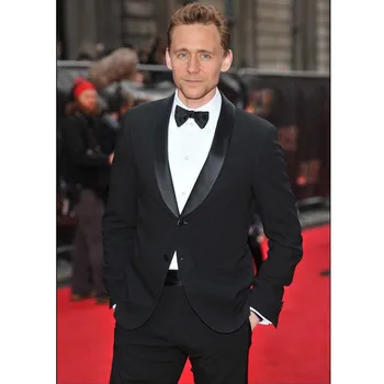 

New Costume Homme Terno Men Suit Shawl Lapel Wedding Suits For Men Carpet Tuxedos Two Buttons Trim Fit Formal (jacket+pant)