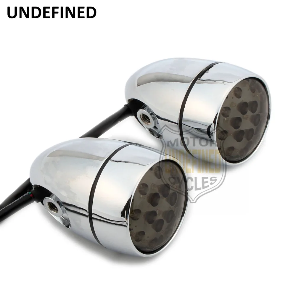 12v Motorcycle Chrome Bullet Style Led Turn Signal Light For Harley