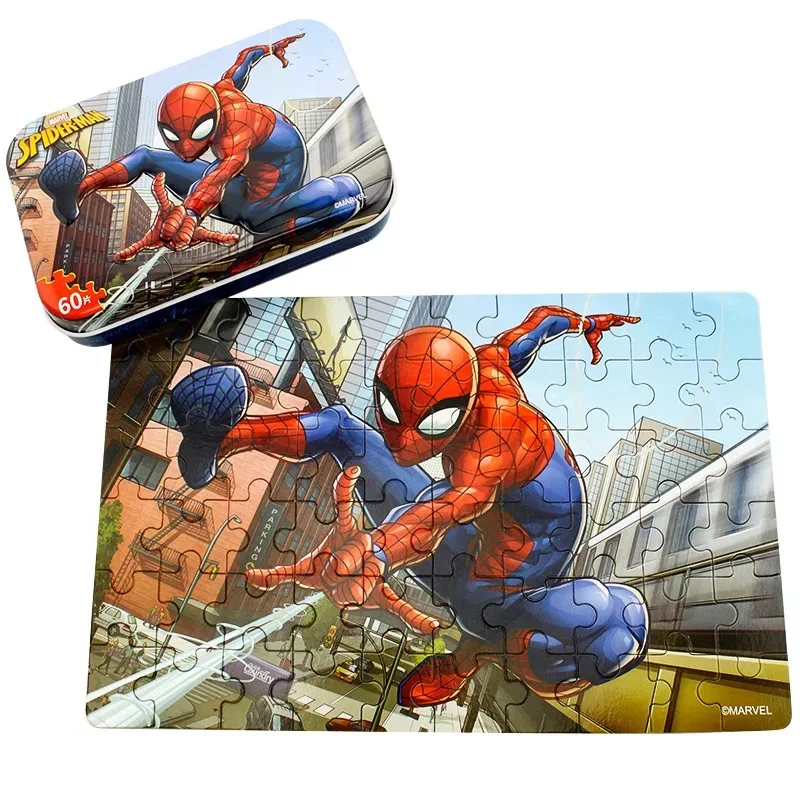 Marvel Avengers Spiderman Car Disney Puzzle детские деревянные пазлы развивающие игрушки для детей