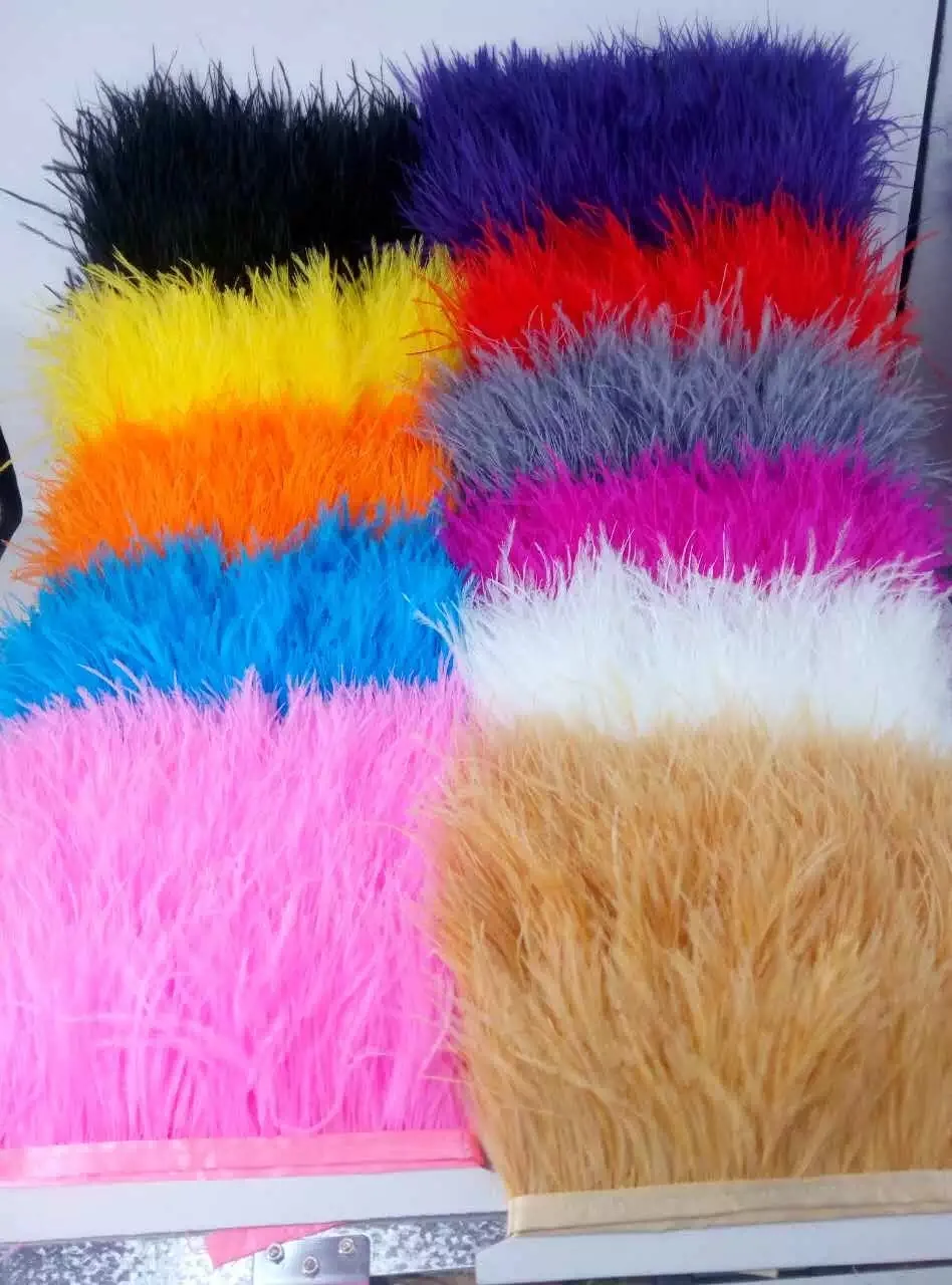 10yard 8 10cm Ostrich Feathers trim white ostrich feather ribbons party