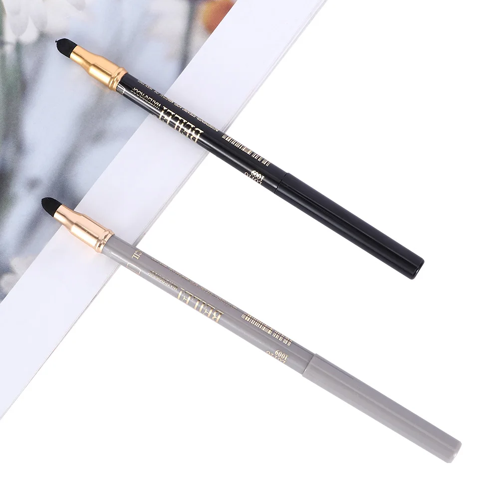 Hot Sale 2 In 1 Eyeliner Eye Shadow Pen Sponge Waterproof Eyeliner Pencil Eye Shadow Liner Makeup Pen Cosmetic Makeup Tools