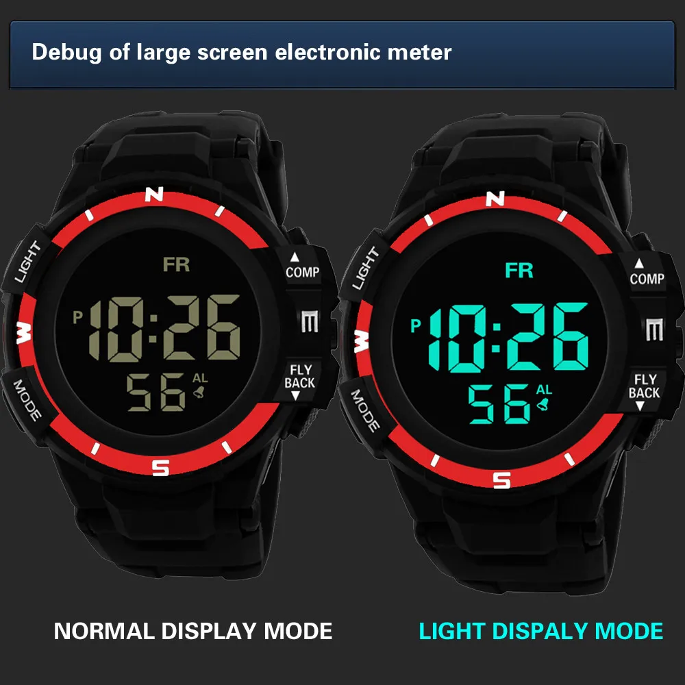 Мужские часы спортивные и часы для отдыха цифровые часы Военные Силиконовые автоматические часы аналоговый СВЕТОДИОДНЫЙ водонепроницаемые наручные часы H5