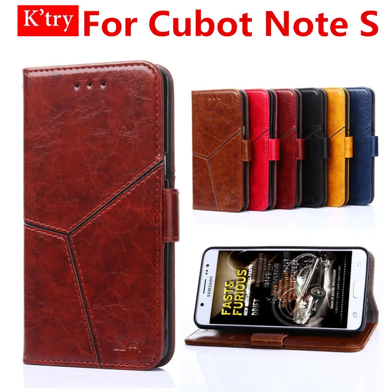 

Luxury Wallet Flip Kickstand PU Leather Case For Cubot Note S Full Protective Cell Phone Bag Conque