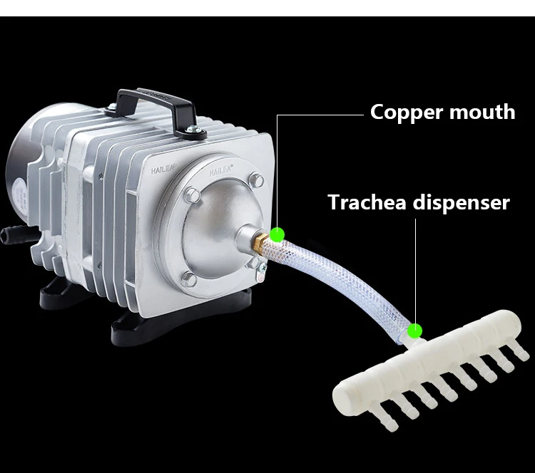 220V Hailea Внешний Высокое Мощность AC E-магнитный микрокомпрессор пруд с рыбой кислородный насос воздушный компрессор для пруда воздуха аэраторный насос ACO-208 308