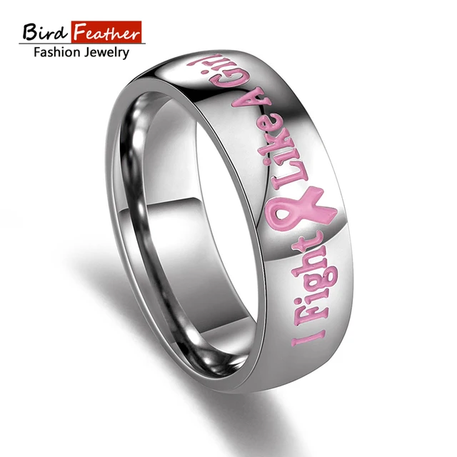 bird feather stainless steel women rings pink letter girl wedding rings for woman cute punk fashion jewelry titanium steel ring - Girl Wedding Rings bird feather stainless steel women rings pink letter girl wedding rings for woman cute punk fashion jewelry titanium steel ring - Girl Wedding Rings