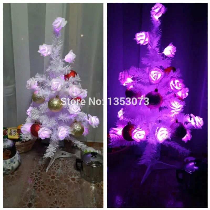Rose Multicolor LED String Lights LED Rope Christmas Garlands Holiday Light Wedding Lantern Lighting 1-6