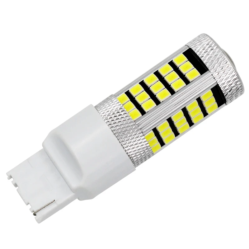 1x2 шт. T20 7440 W21W WY21W супер яркий 66 smd 2835 Светодиодный объектив Автомобильный
