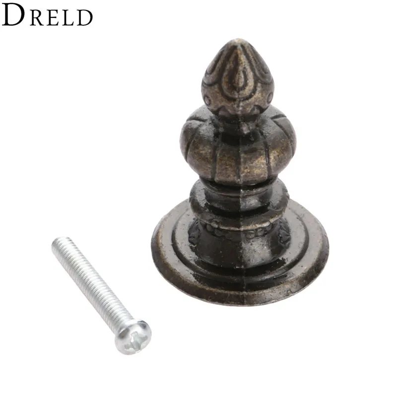 DRELD 39*27mm الأثاث العتيق مقابض باب خزانة ملابس التأثيرات تسريحة مقابض للأدراج المطبخ خزانة دولاب المقابض DRELD 39*27mm الأثاث العتيق مقابض باب خزانة ملابس التأثيرات تسريحة مقابض للأدراج المطبخ خزانة دولاب المقابض