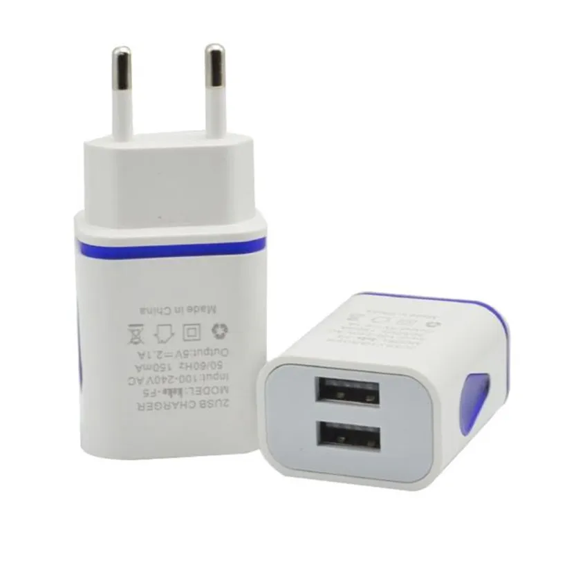 

CARPRIE LED USB 2 Port Wall Home Travel AC Charger Adapter For S7 EU Plug Jun30#2 Dropshipping