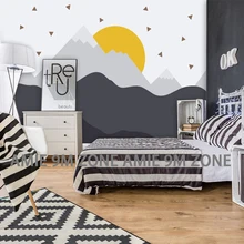 Туя арт обои черный и белый узор 3D картина ребенок обои дети Настенный декор обои детская комната Фреска