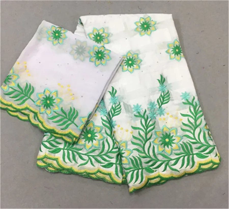 Лидер продаж Дубай хлопок кружево ткань Африканский хлопок вуаль кружева в швейцарской высокой сухие кружева с камнями 5+ 2 ярдов/партия