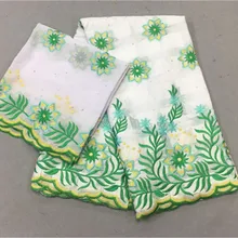 Лидер продаж Дубай хлопок кружево ткань Африканский хлопок вуаль кружева в швейцарской высокой сухие кружева с камнями 5+ 2 ярдов/партия