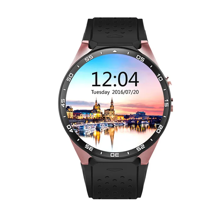 Kw88 часы Смарт носимые устройства трекер сердечного ритма Смарт часы для Android IOS gps часы мужские Reloj Inteligente подарки - Цвет: Gold