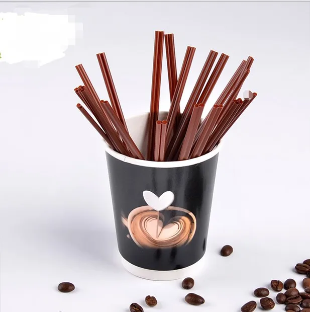 Disposable Coffee Stir Sticks Double Hole Coffee Straw